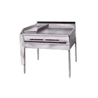 image of Montague Company M36-1E 36" Gas Heavy Duty Range w/ 12" Griddle, (2) Even Heat Hot Tops, Modular Stand Base, 55.000 BTU