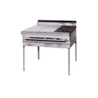 image of Montague Company M36-3G 36"Gas Heavy Duty Range w/ (2) Open Burners, (2) Gradient Heat Hot Tops, Modular Stand Base, 97.000 BTU