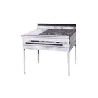 image of Montague Company M36-4E 36" Gas Heavy Duty Range w/ (4) Open Burners, (1) Even Heat Hot Top, Modular Stand Base, 140.000 BTU