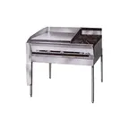 image of Montague Company M36-7 36" Gas Heavy Duty Range w/ (2) Open Burners, 24" Griddle, Modular Stand Base, 105.000 BTU