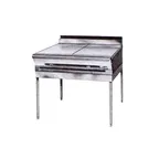 image of Montague Company M36-9ASE 36" Gas Heavy Duty Range w/ (2) Even Heat Hot Tops, Modular Stand Base, 80.000 BTU