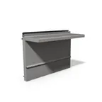 image of Montague Company SHS-108 108" x 24" Stainless Steel Backguard Flue Riser with Single Solid Shelf