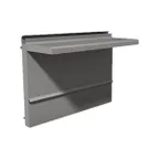 image of Montague Company SHS-24 24" x 24" Stainless Steel Backguard Flue Riser with Single Solid Shelf