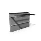 image of Montague Company TSHS-108 108" x 24" Stainless Steel Backguard Flue Riser with Single Tubular Shelf