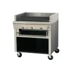 image of Montague Company UF-72C 72" Gas  Heavy Duty Range w/ 72" Full Ceramic Charbroiler, Open Cabinet Base, 270.000 BTU