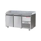 image of Marra Forni GPZ166 65" Two Section Refrigerated Pizza Prep Table w/ 2 Doors, 12 cu. ft.