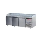 image of Marra Forni GPZ225 87" Three Section Refrigerated Pizza Prep Table w/ 3 Doors, 20 cu. ft.