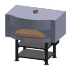 image of Marra Forni MS68-32W Wood / Coal / Gas Fired Pizza Oven w/ 68" x 32" Brick Deck, Tile Facade