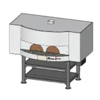 image of Marra Forni MS83-31W Wood / Coal / Gas Fired Pizza Oven w/ 83" x 31" Brick Deck, Tile Facade
