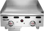 image of Vulcan MSA24 24" Countertop Gas Griddle, Snap-Action Thermostat, 24" Deep, 54.000 BTU