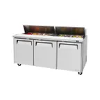 image of Turbo Air MST-72-N 72" Three Section Sandwich / Salad Prep Table w/ 3 Doors, 18 Pans