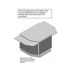 image of Multiteria MPCS-I M-Power Island Cashier Unit, 43-48" Wide, Stainless Steel Top, Mobile