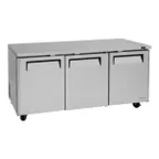 image of Turbo Air MUR-72-N 72" 3-Section Undercounter Refrigerator w/ 3 Doors, 18.8 cu. ft.