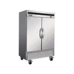 image of IKON IB54F 53" Two Section Reach-In Freezer w/ 2 Solid Doors, Bottom Mounted, 42 cu. ft.