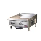 image of IKON IMG-24 24" Countertop Gas Griddle, Manual Control, 3/4" Steel Plate, 60.000 BTU
