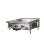 image of IKON IMG-36 36" Countertop Gas Griddle, Manual Control, 3/4" Steel Plate, 90.000 BTU