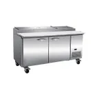 image of IKON IPP71-2D 70" 2-Section Refrigerated Pizza Prep Table w/ 1 Door & 2 Drawers