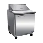 image of IKON ISP29 28" One Section Sandwich / Salad Prep Table w/ 1 Door, 8 Pans