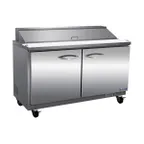 image of IKON ISP36 36" Two Section Sandwich / Salad Prep Table w/ 2 Doors, 10 Pans