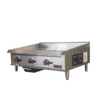 image of IKON ITG-36 36" Countertop Gas Griddle, Thermostatic Controls, 1" Steel Plate, 90.000 BTU
