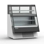 image of Hydra-Kool KGL-OU-60-S 60" Vertical Open Over-Under Merchandiser in Silver & Black, Self-Contained