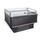 image of Kool-It KII 350 80" Island Showcase Open Merchandiser in Black, Dual Temperature, Open Flat, 12.7 cu.ft