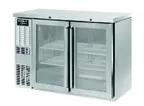 image of Kool-It Signature KNB-48-2SG Refrigerated Back Bar Cabinet w/ 11.6 Cu Ft, 2 Glass Doors