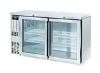 image of Kool-It Signature KNB-60-2SG Refrigerated Back Bar Cabinet w/ 15.6 Cu Ft, 2 Glass Doors