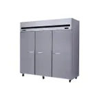 image of Kool-It KTSR-3 81" Three Section Reach-In Refrigerator w/ 3 Solid Doors, Top Mounted, Stainless Steel, 67 cu. ft.
