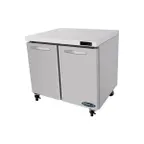 image of Kool-It KUCF-36-2 36" 2-Door Undercounter Freezer, Stainless Steel, 9.5 cu. ft.