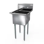 image of NBR Equipment 1SG-162012 One Compartment Sink, 21"W X 25-1/2"D X 43-3/4"H