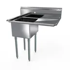 image of NBR Equipment 1SG-181812R18 One Compartment Sink, 38-1/2"W X 23-1/2"D X 43-3/4"H