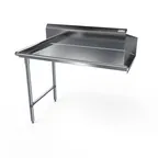 image of NBR Equipment CDT-36L 36" Clean Straight Dishtable w/ Left Table, 10" Backsplash, Galvanized Legs