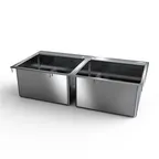 image of NBR Equipment DI-2-201612 Drop-In Sink, Two-Compartment