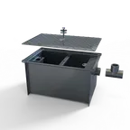 image of NBR Equipment GI-50 Grease Interceptor Trap, 3" Inlet/Outlet - 50 lbs Grease Capacity / 25 GPM
