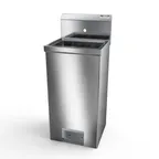 image of NBR Equipment HS2-W1-PD 14" Pedestal Mounted Hand Sink with Faucet & Foot Valve Bracket - 18 g