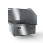 image of NBR Equipment MSF-S24R 24" Mop Sink, 24"W x 23"L x 10"D Bowl with S.Steel Grating/Right Splash