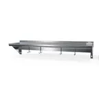 image of NBR Equipment PS-1272 Stainless Steel Wall Mount Shelf - 72"W x 12"D
