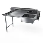 image of NBR Equipment SDT-72L Economy Soiled Dishtable w/ Straight Design, Left Table, Pre-Rinse Sink