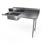 image of NBR Equipment SDT-72R-16 Premium Soiled Dishtable w/ Straight Design, Right Table, Pre-Rinse Sink