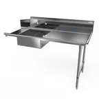 image of NBR Equipment SDT-72R Economy Soiled Dishtable w/ Straight Design, Right Table, Pre-Rinse Sink