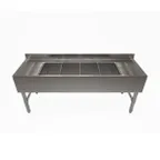 image of NBR Equipment UD-4-101410-96LR Premium Underbar Sink Unit, 4 Compartment with 2 Drainboards