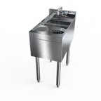 image of NBR Equipment UMRDS-1424 Underbar Mixology Unit, 18ga T304 - 14"W x 24"D x 32.5"H