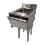 image of NBR Equipment UW-1-1012-1221-TDV 12" Premium Slim-Line Underbar Hand Sink w/ Soap & Towel Dispenser