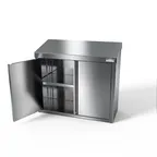 image of NBR Equipment WCH-1548 48" Stainless Steel Wall Mount Cabinet w/ Hinged Doors