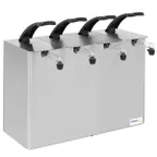 image of Nemco 10964 4‑Head Condiment Dispenser 21-7/8"W x13-1/4"D x18-3/4"H SS,1.5‑Gallon (6 qt) Pouches,NSF