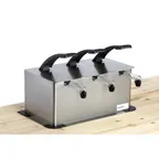 image of Nemco 10968 3‑Head Drop‑In Pump, 17‑1/2" W x 14" D x 12" H, 1.5‑gal (6 qt) Pouches, 2‑Setting