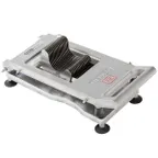 image of Nemco 56610A-1 Manual Roma Tomato Slicer with 3/16"  Slice and Scalloped Blade