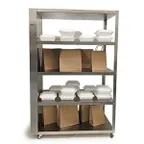 image of Nemco 6303-3 Stainless Steel 3 Shelf To-Go & Delivery Staging Shelving Unit - 41-3/8"W