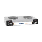 image of Nemco 6310-2-240 24 1/8" Electric Countertop Hotplate w/ (2) Solid Burners, Horizontal Design, Manual Controls, 3.0 kW, 240v